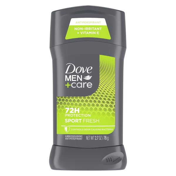 Men+Care Antiperspirant Deodorant Stick for Men Sportcare Fresh - 2 packs - 2.7 oz per pack - plus 3 My Outlet Mall Resealable Storage Pouches