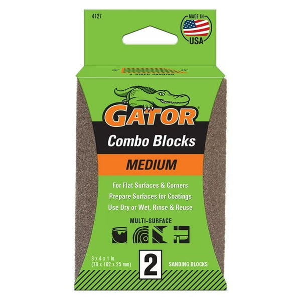 2-5/8x4 Angled Sponge Medium - 1 pack - 2 count per pack - plus 3 My Outlet Mall Resealable Storage Pouches