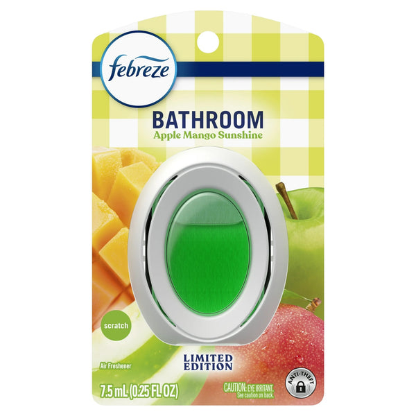 Bathroom Air Freshener, Small Spaces Odor-Fighting, Apple Mango Sunshine - 2 packs - plus 3 My Outlet Mall Resealable Storage Pouches