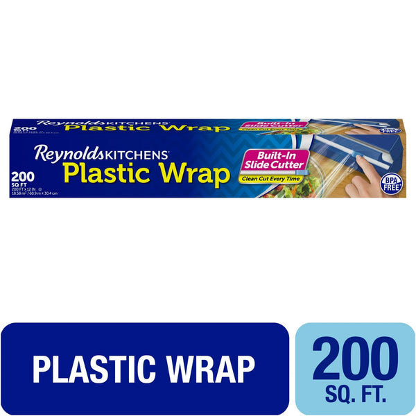 Kitchens Quick Cut Plastic Wrap, 200 Square Feet - 2 packs - plus 3 My Outlet Mall Resealable Storage Pouches