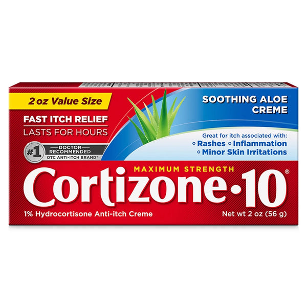1% Hydrocortisone Soothing Aloe Anti-Itch Cream for Eczema and Bug Bite Relief, Maximum Strength - 3 packs - 2 oz per pack - plus 3 My Outlet Mall Resealable Storage Pouches