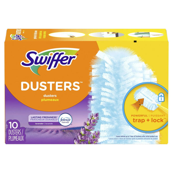 Dusters Refill for Cleaning, Feather & Microfiber Duster Alternative, Lavender - 3 packs - 10 count per pack plus 3 My Outlet Mall Resealable Storage Pouches