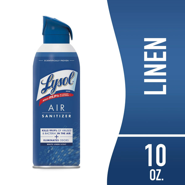 Air Sanitizer Spray, For Air Sanitization and Odor Elimination, White Linen Scent - 1 pack - 10 oz per pack - plus 3 My Outlet Mall Resealable Storage Pouches