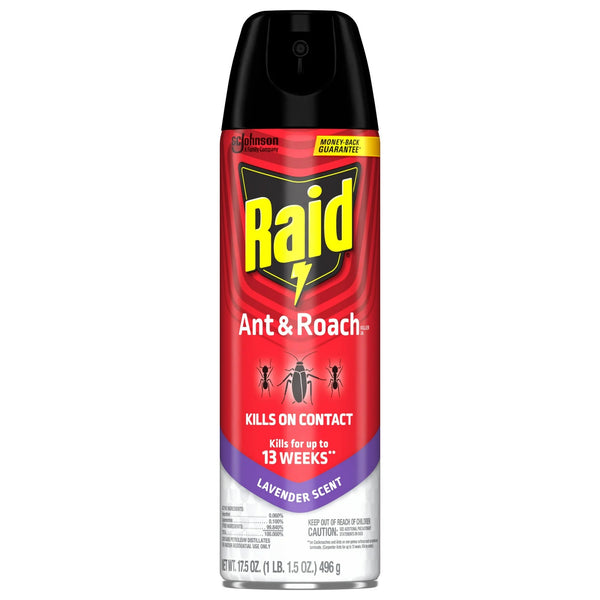 Ant & Roach Insect Count Killer, Indoor Insecticide, Residual Killing Power, Lavender Scent - 1 pack - 17.5 oz per pack - plus 3 My Outlet Mall Resealable Storage Pouches
