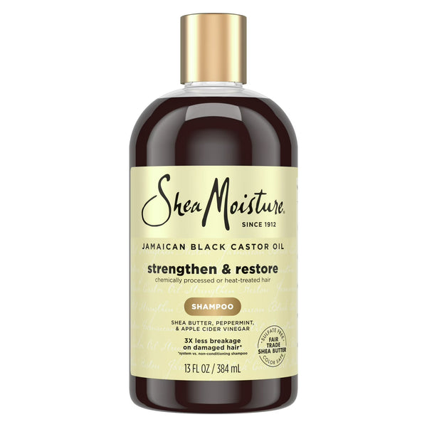 Strengthen & Restore Shampoo 100% Pure Jamaican Black Castor Oil - 3 packs - 13 oz per pack - plus 3 My Outlet Mall Resealable Storage Pouches