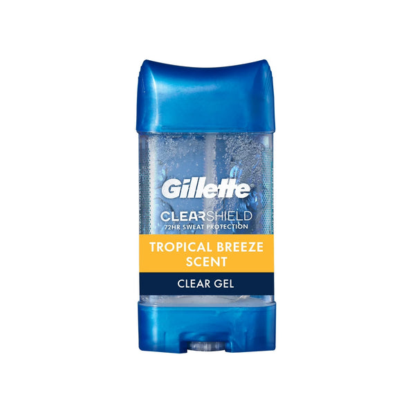 Clear Gel Antiperspirant and Deodorant for Men Tropical Breeze Scent - 3 packs - 3.8 oz per pack - plus 3 My Outlet Mall Resealable Storage Pouches