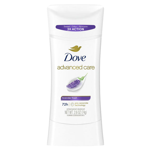 Advanced Care Women's Antiperspirant Deodorant Stick Lavender Fresh - 1 pack - 2.6 oz per pack - plus 3 My Outlet Mall Resealable Storage Pouches