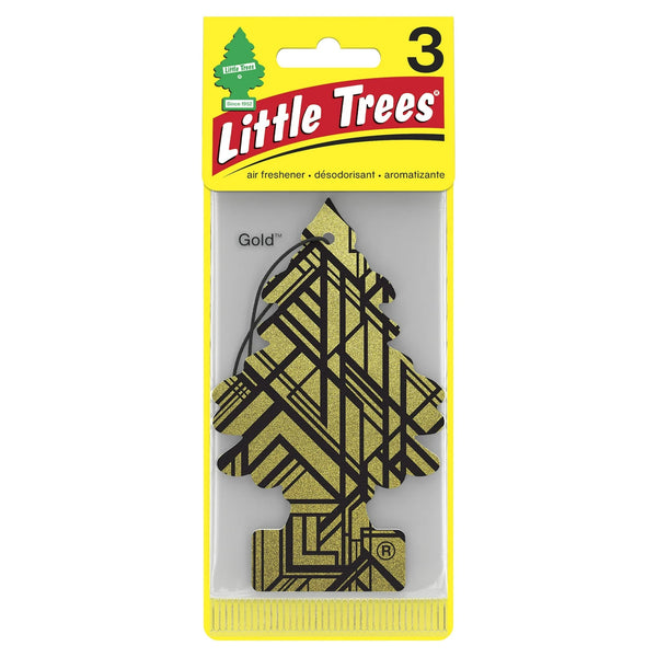 Air Freshener Gold Fragrance 3 count - 1 pack - plus 3 My Outlet Mall Resealable Storage Pouches