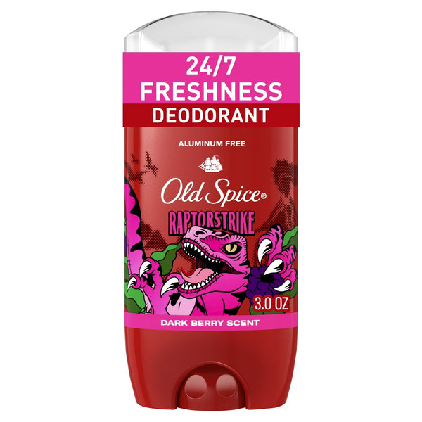 Aluminum Free Men's Deodorant, Invisible Solid Stick, Raptorstrike, Dark Berry Scent - 1 pack - 3 oz per pack - plus 3 My Outlet Mall Resealable Storage Pouches
