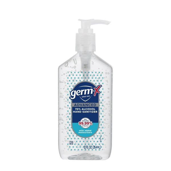 Advanced Hand Sanitizer with Pump, Alcohol & Moisturizers, Original Fresh Scent - 1 pack - 12 fl oz per pack - plus 3 My Outlet Mall Resealable Storage Pouches