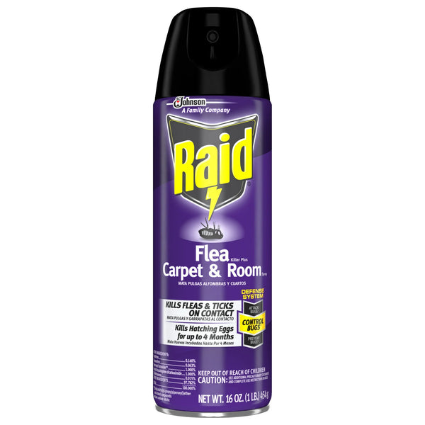 Flea Killer Plus Carpet & Room Spray, Bug Spray Kills Fleas & Flea Eggs - 3 packs - 16 oz per pack - plus 3 My Outlet Mall Resealable Storage Pouches