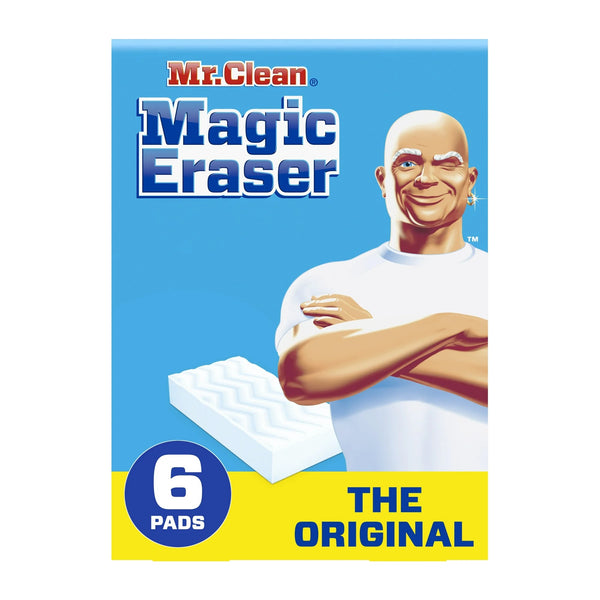 Magic Eraser Original, Cleaning Pads with Durafoam - 1 pack -  6 count per pack - plus 3 My Outlet Mall Resealable Storage Pouches