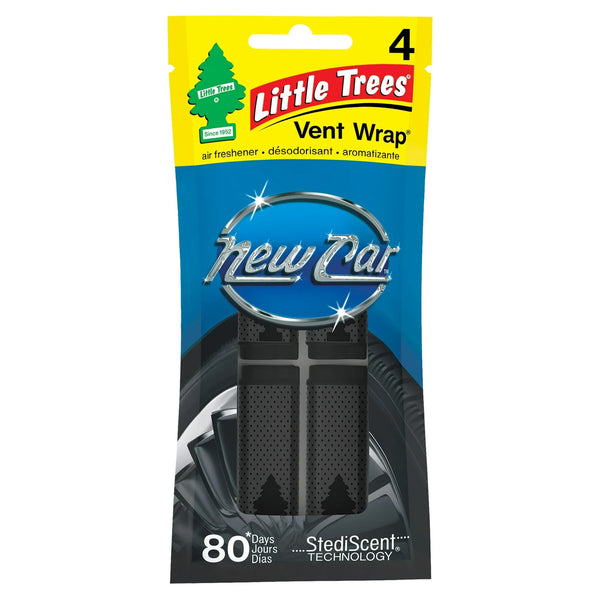 Air Freshener Vent Wrap New Car 4 Count - 3 packs - plus 3 My Outlet Mall Resealable Storage Pouches