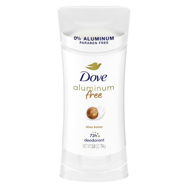 Aluminum Free Deodorant for Women Shea Butter - 1 pack - 2.6 oz per pack - plus 3 My Outlet Mall Resealable Storage Pouches