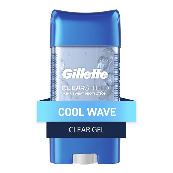 Cool Wave Clear Gel Men's Antiperspirant and Deodorant - 1 pack - 3.8 oz per pack - plus 3 My Outlet Mall Resealable Storage Pouches