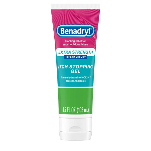 Extra Strength Anti-Itch Topical Analgesic Gel - 1 pack - 3.5 fl oz per pack - plus 3 My Outlet Mall Resealable Storage Pouches