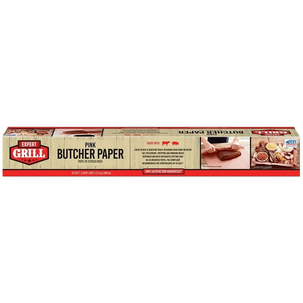 Pink Butcher Paper - Food Wrap Ideal for Improving Tenderness and Bark on Brisket - 1 pack -  22" wide per pack - plus 3 My Outlet Mall Resealable Storage Pouches