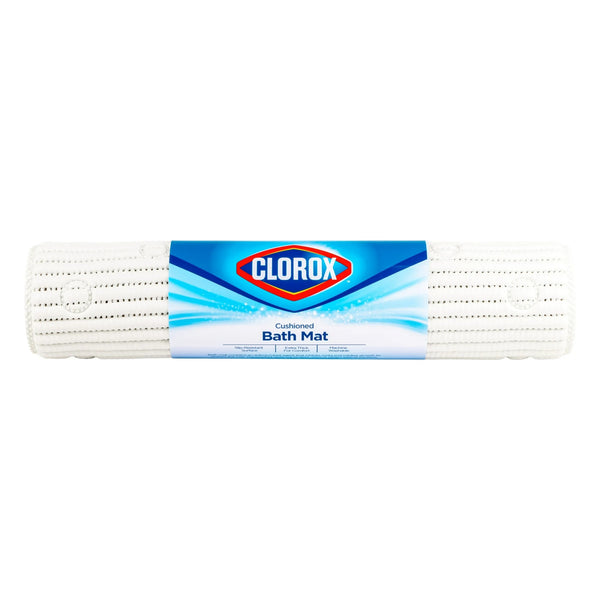 Cushioned Foam Bathtub Mat with Suction Cups, White 17" x 36" - 1 pack - plus 3 My Outlet Mall Resealable Storage Pouches