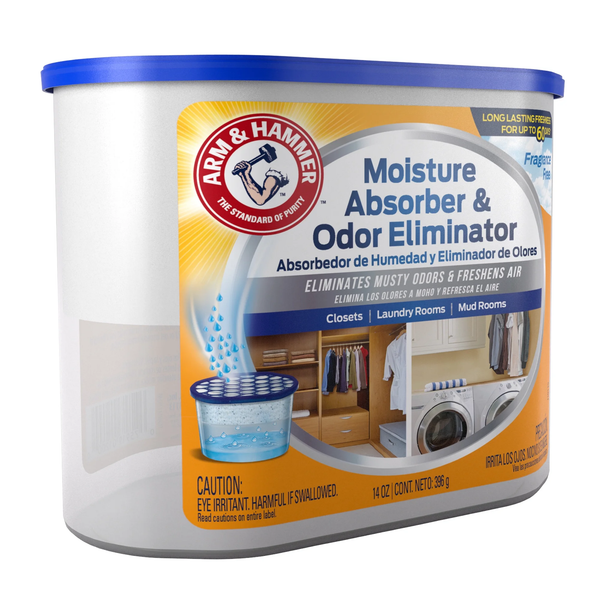 Fragrance Free Disposable Moisture Absorber -  2 packs - 14 oz per pack plus 3 My Outlet Mall Resealable Storage Pouches