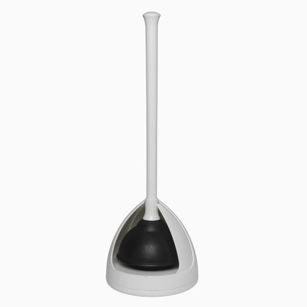Toilet Plunger Drain Plunger with White Twist Caddy Storage Holder - 2 packs - plus 3 My Outlet Mall Resealable Storage Pouches