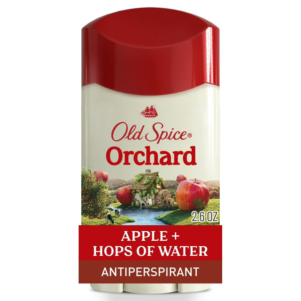 Antiperspirant Deodorant for Men in Orchard, 24/7 Lasting Freshness and Sweat Protection - 2 packs - 2.6 oz per pack - plus 3 My Outlet Mall Resealable Storage Pouches