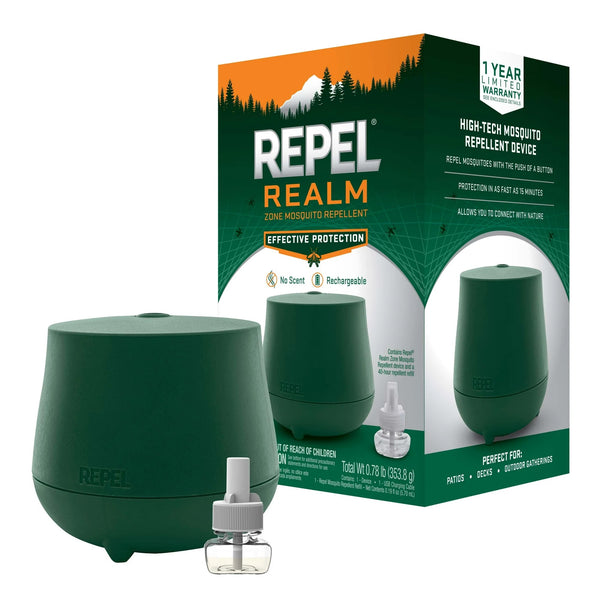 Realm Zone Mosquito Repellent Device, Rechargeable Outdoor Diffuser - 1 pack - plus 3 My Outlet Mall Resealable Storage Pouches