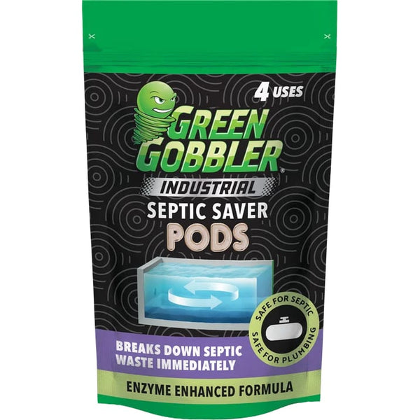 Industrial Strength Septic Tank Treatment Pods - 1 pack - 4 count per pack - plus 3 My Outlet Mall Resealable Storage Pouches