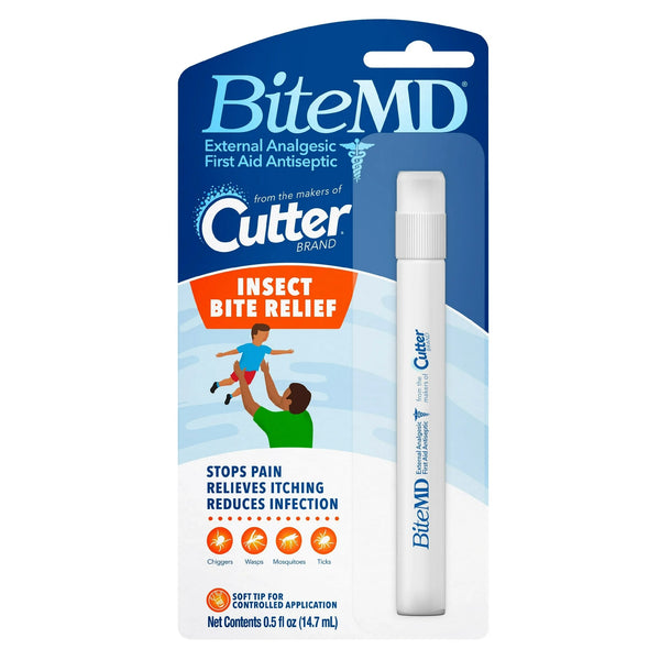 Bite MD Insect Bite Relief Stick, Analgesic and Antiseptic - 1 pack - 0.5 oz per pack - plus 3 My Outlet Mall Resealable Storage Pouches