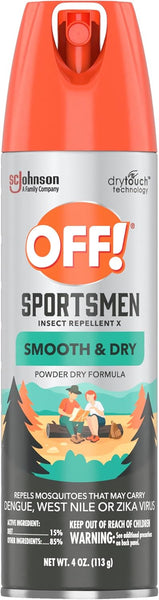 FamilyCare Insect Repellent I Aerosol, Smooth & Dry Mosquito Bug Spray Repellent, 15% Deet Formula - 1 pack - 4 oz per pack - plus 3 My Outlet Mall Resealable Storage Pouches
