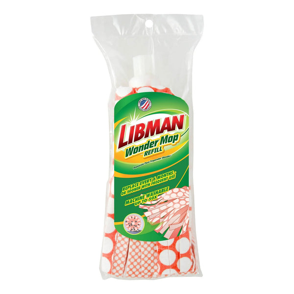 Wonder Mop Orange White Microfiber Snap-On Refill Head - 1 pack - plus 3 My Outlet Mall Resealable Storage Pouches