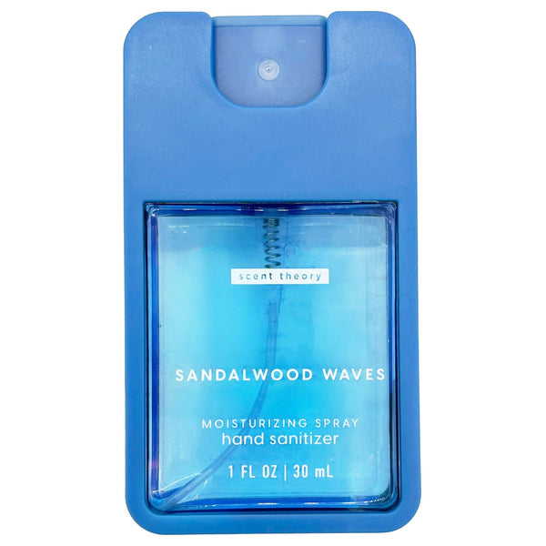 Hand Sanitizer Spray, Sandalwood Waves - 2 packs - 1fl oz per pack - plus 3 My Outlet Mall Resealable Storage Pouches