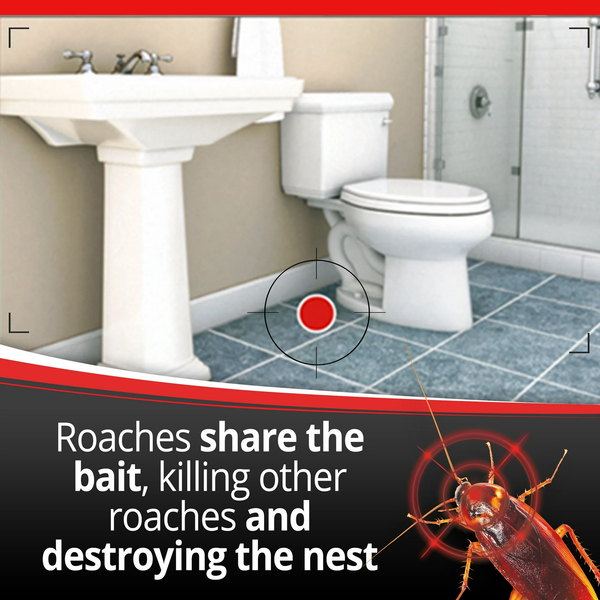Large Roach Killing Bait Stations, Child-resistant -  2 packs - 8 count per pack plus 3 My Outlet Mall Resealable Storage Pouches