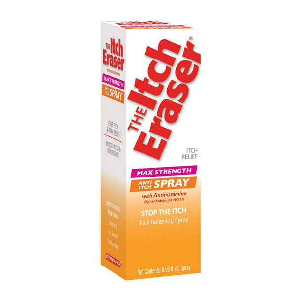 The Itch Eraser Spray - 1 pack - 0.95 Fl oz per pack - plus 3 My Outlet Mall Resealable Storage Pouches