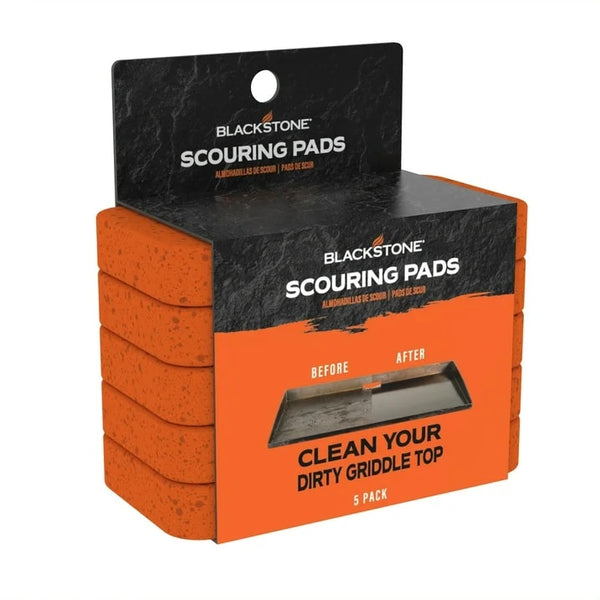 Heavy-Duty Griddle Scouring Pads in Orange - 1 pack - 5 count per pack - plus 3 My Outlet Mall Resealable Storage Pouches