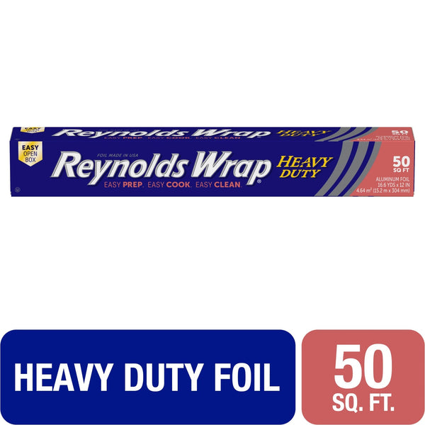 Heavy Duty Aluminum Foil, 12 Inch Width - 2 packs -  50 square feet per pack - plus 3 My Outlet Mall Resealable Storage Pouches