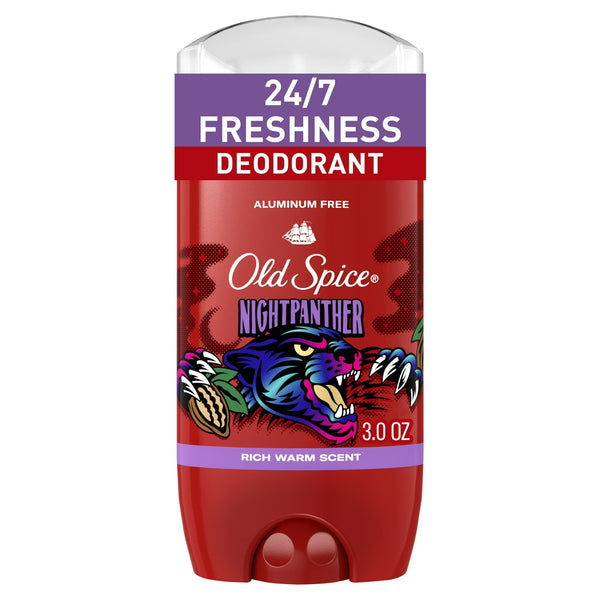 Aluminum Free Men's Deodorant, Invisible Solid Stick, NightPanther, Rich Warm Scent - 1 pack - 3 oz per pack - plus 3 My Outlet Mall Resealable Storage Pouches
