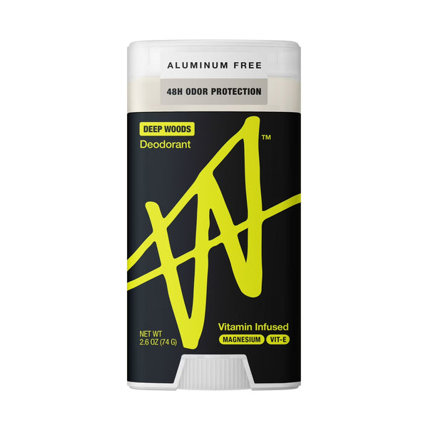 Jake Paul Men's Aluminum Free Deodorant Odor Blocking Sweat Protection Deep Woods - 2 packs - 2.6 oz per pack - plus 3 My Outlet Mall Resealable Storage Pouches