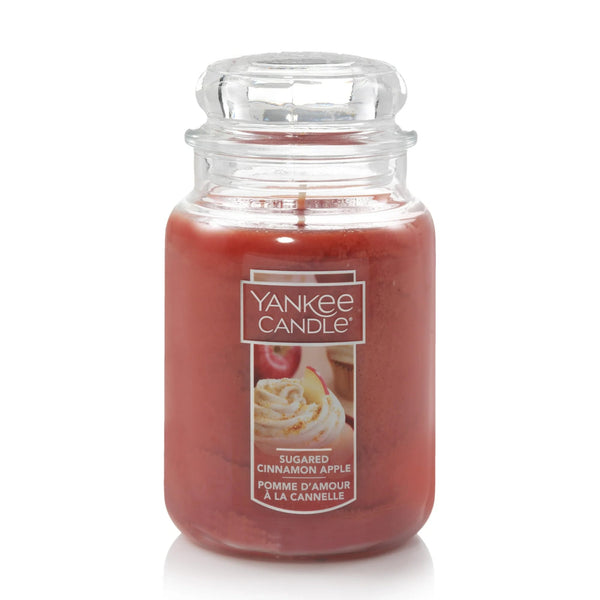 Candle Sugared Cinnamon Apple Original Large Scented Jar Candle - 1 pack - 22 oz per pack - plus 3 My Outlet Mall Resealable Storage Pouches