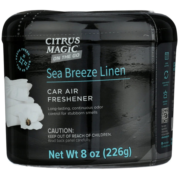 On the Go Solid Air Freshener for Auto, Sea Breeze Linen - 1 pack - 8 oz per pack - plus 3 My Outlet Mall Resealable Storage Pouches