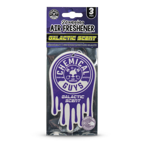 Hanging Air Freshener, Galactic Scent - 2 packs - 3 count per pack - plus 3 My Outlet Mall Resealable Storage Pouches