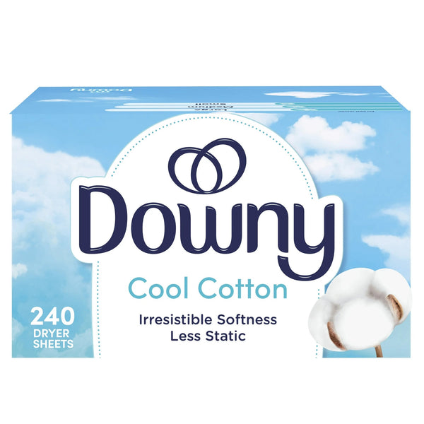 Fabric Softener Dryer Sheets, Cool Cotton Scent - 2 packs - 240 Count - plus 3 My Outlet Mall Resealable Storage Pouches