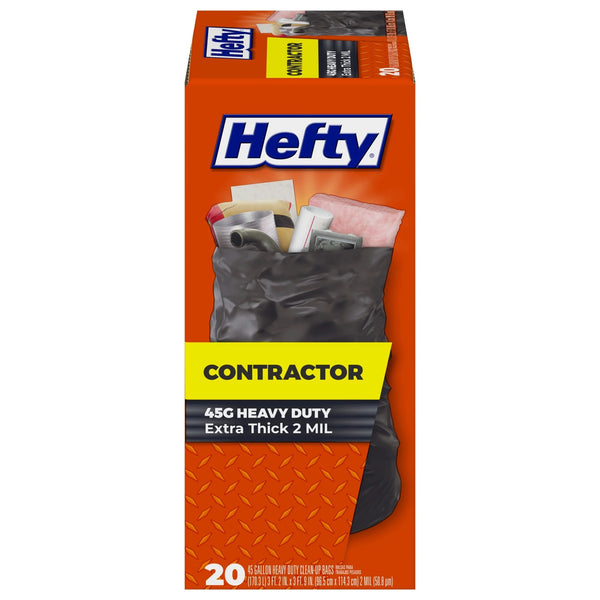 Heavy Duty Contractor Large Trash Bags 45 gallon - 1 pack - 20 Count - plus 3 My Outlet Mall Resealable Storage Pouches