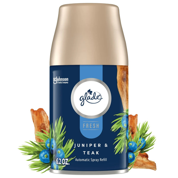 Automatic Spray Refill, Air Freshener,&nbsp;Infused with Essential Oils, Juniper & Teak - 1 pack - 6.2 oz per pack - plus 3 My Outlet Mall Resealable Storage Pouches