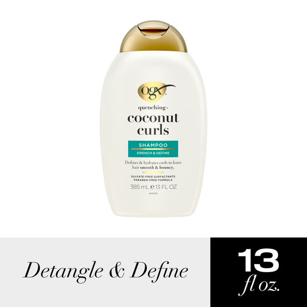 Quenching + Coconut Curls Curl-Defining Shampoo - 1 pack - 13Fl oz per pack - plus 3 My Outlet Mall Resealable Storage Pouches