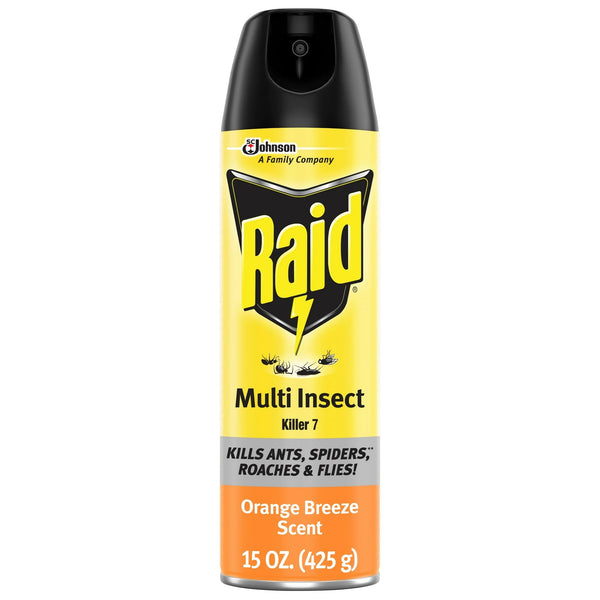 Multi Insect Killer 7, Bug Killer Spray, Orange Breeze Scent - 1 pack - 15 oz per pack - plus 3 My Outlet Mall Resealable Storage Pouches