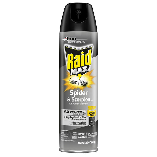 Max Indoor & Outdoor Spider & Scorpion Killer Bug Spray - 2 packs - 12 oz per pack - plus 3 My Outlet Mall Resealable Storage Pouches