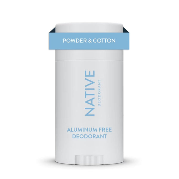 Deodorant, Aluminum Free, Powder & Cotton, for Women and Men - 2 packs - 2.65 oz per pack - plus 3 My Outlet Mall Resealable Storage Pouches