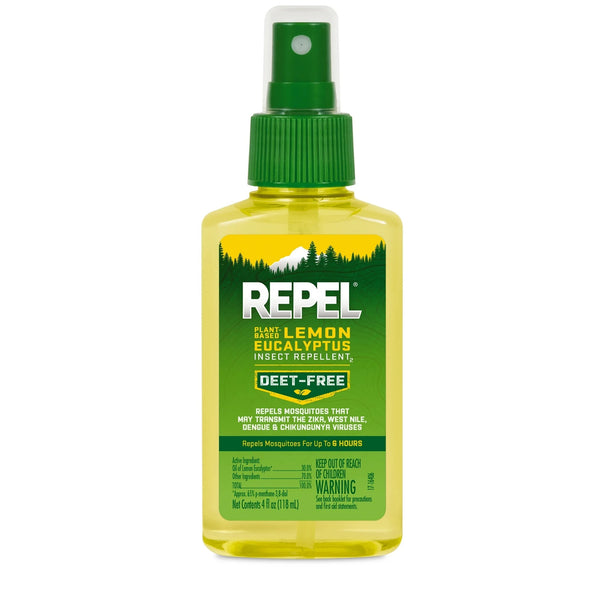 Plant-Based Lemon Eucalyptus Insect Repellent, Repels Mosquitoes for up to 6 Hours - 2 packs - 4 oz per pack - plus 3 My Outlet Mall Resealable Storage Pouches