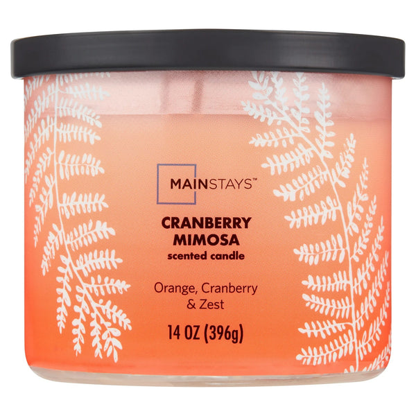 3-Wick Ombre Wrap Cranberry Mimosa Candle - 2 packs - 14 oz per pack - plus 3 My Outlet Mall Resealable Storage Pouches
