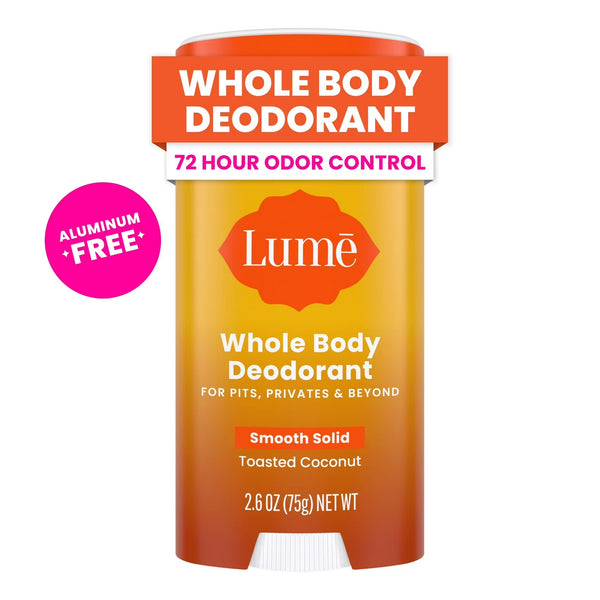 Whole Body Women's Deodorant Smooth Solid Stick Aluminum Free, Toasted Coconut - 1 pack - 2.6 oz per pack - plus 3 My Outlet Mall Resealable Storage Pouches